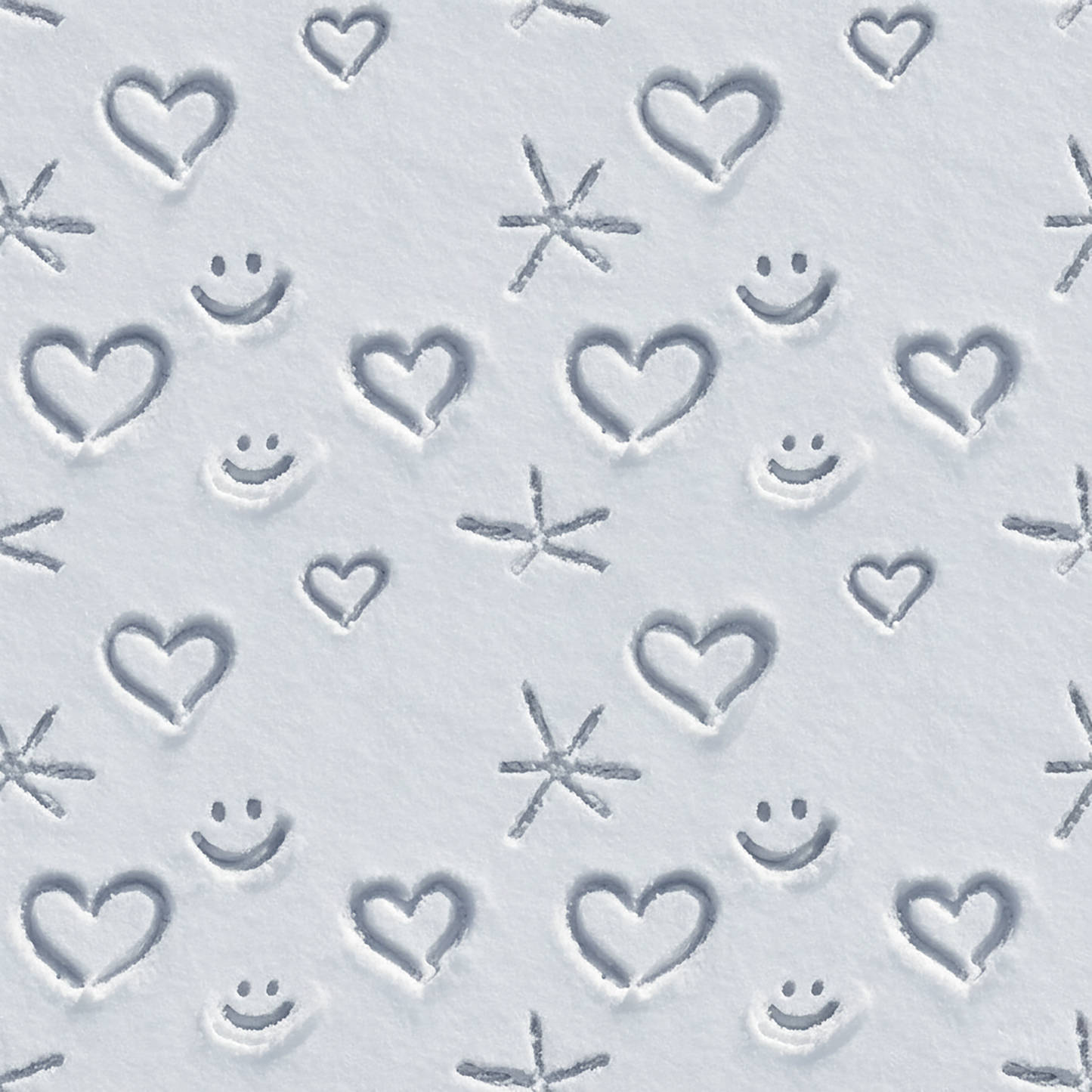 Tissu Coton Empreintes dans la Neige – Mains & Cœurs