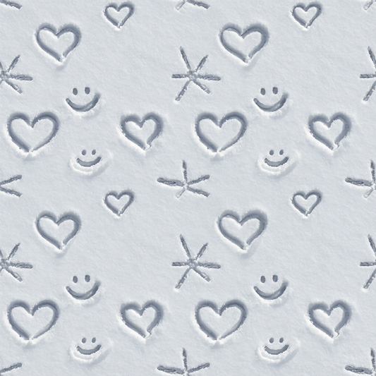 Tissu Coton Empreintes dans la Neige – Mains & Cœurs