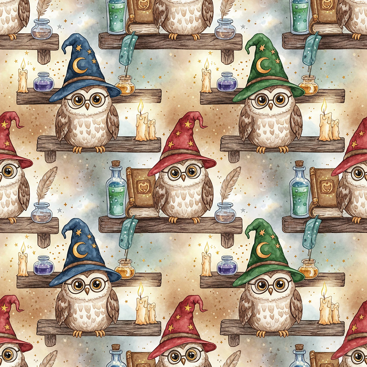 Tissu 100% coton OEKO-TEX – Collection "Animaux Enchanteurs & Magie"