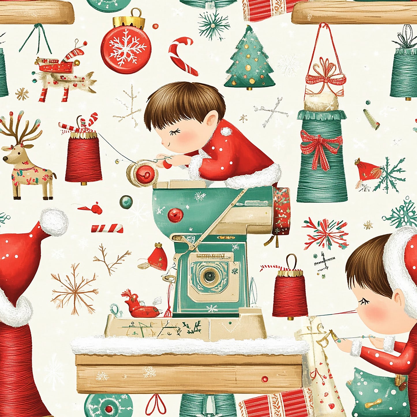 Atelier du Père Noël - 100% Coton OEKOTEX