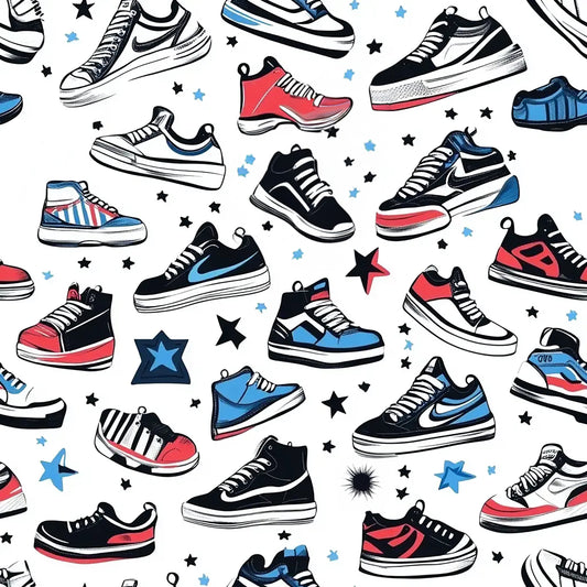 Tissu au Mètre Sneakers Style