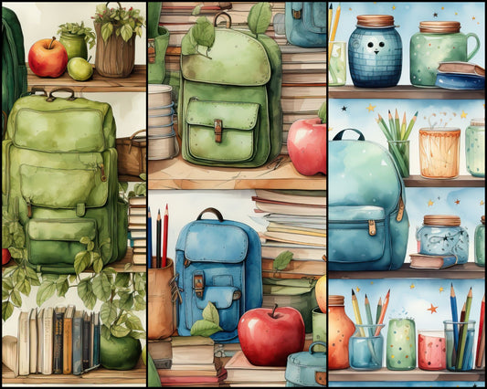 Tissus 3 Motifs "Rentrée Scolaire"
