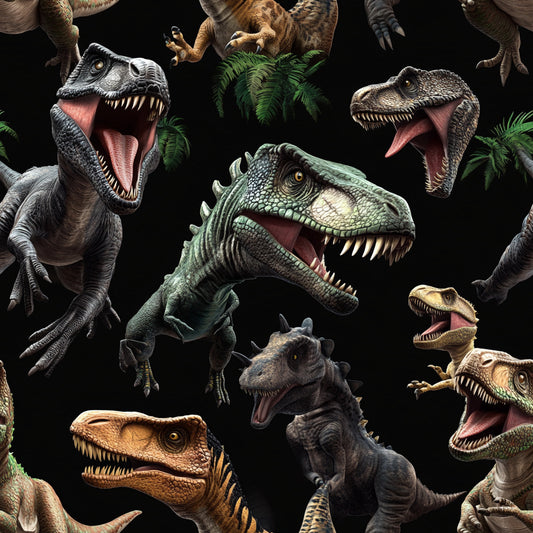 Tissu au Mètre "Monde des Dinosaures"
