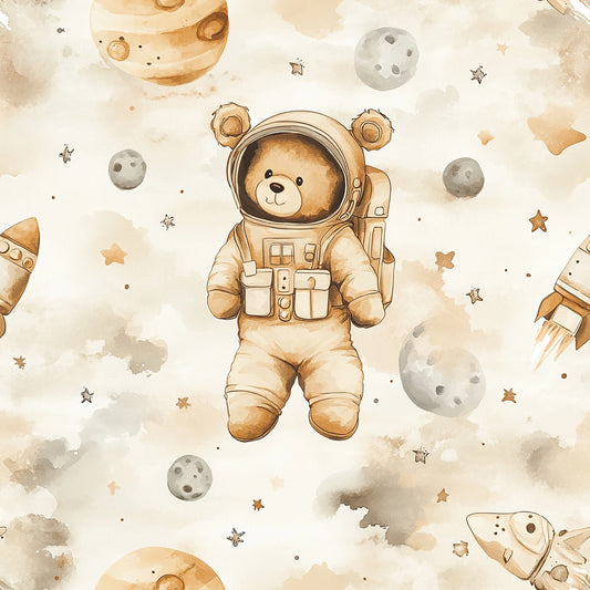 Tissu Ourson Astronaute dans l'Espace