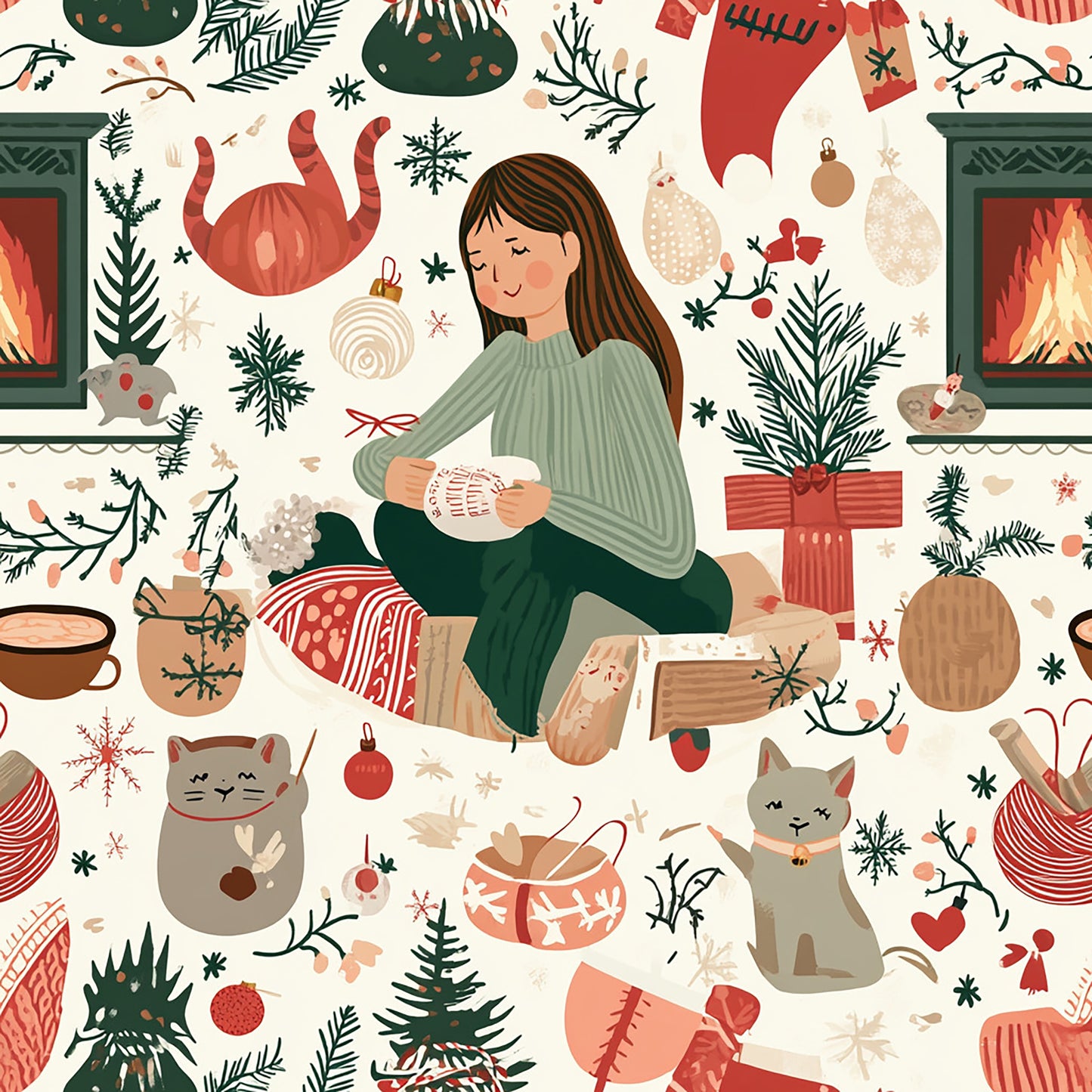 Tissu Cocooning d'Hiver