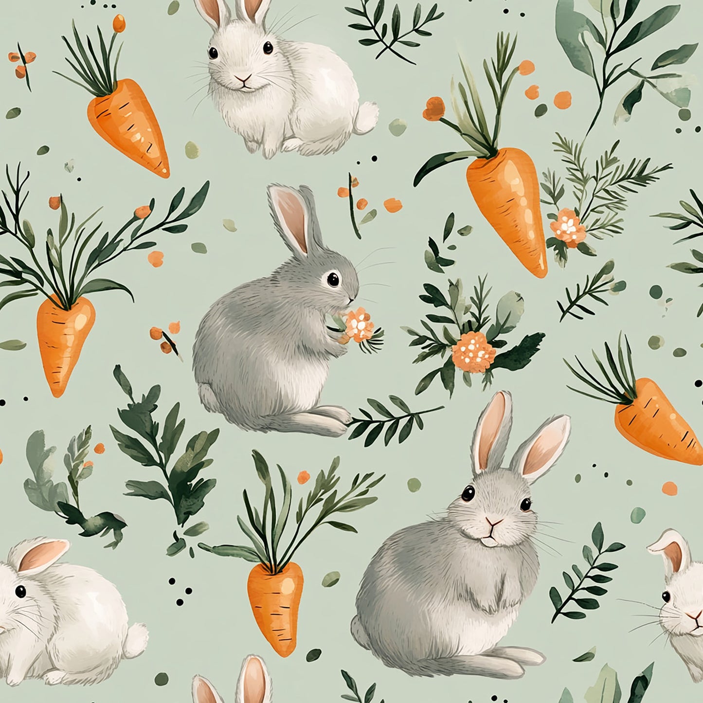 Tissu "Esprit de Pâques" - Coton 100% OEKOTEX