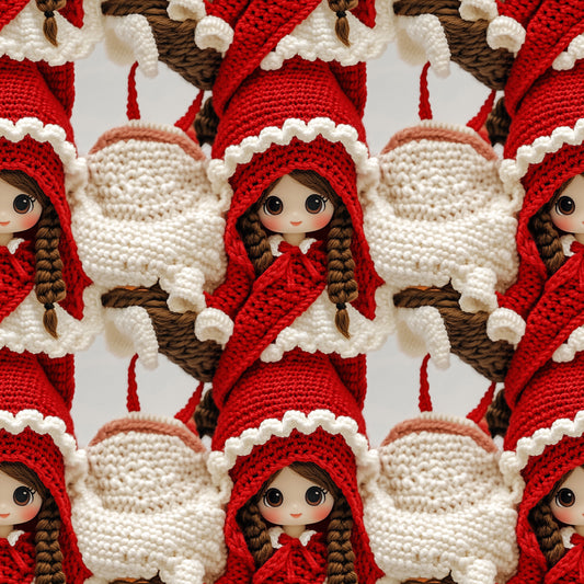 Tissu Poupées de Noël