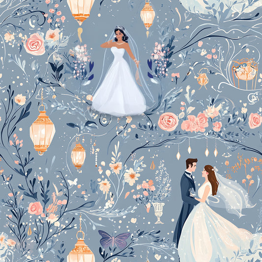 Tissu "Mariage Enchanté"